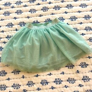 GAP 4T aqua sparkly tutu skirt with lining, good used condition
